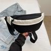 Contrast color breast bag women's casual simple messenger bag female student sports mobile phone fanny pack men