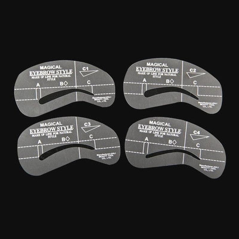24 Models/sets of Eyebrow Modification Template Kit Template Shaping Device DIY Tool Thrush Card Board Stroke Template