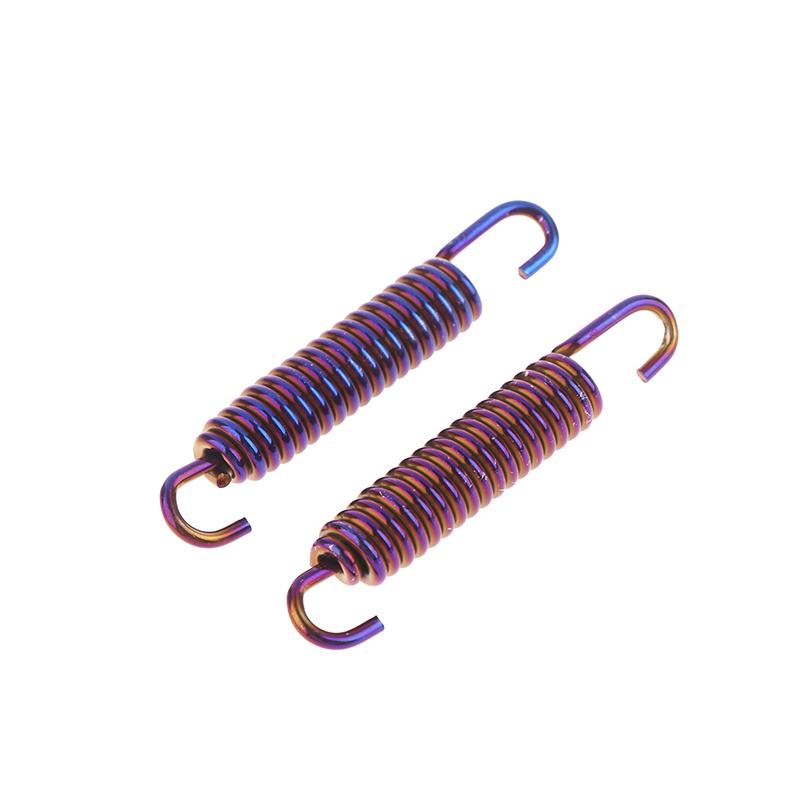 2 Stücke Edelstahl Universal Schalldämpfer Auspuff Quellen Stretch Federhaken Motorrad Auspuffanlage Schalldämpfer Quellen