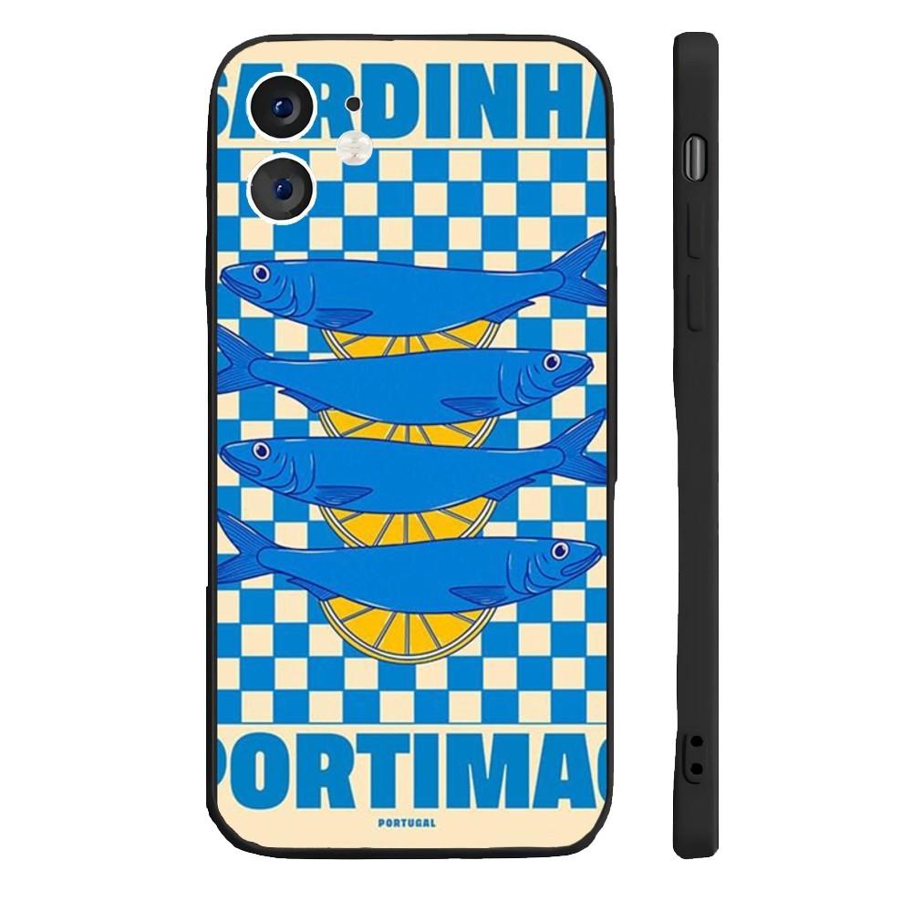 Lustige Sardinen Handyhülle Für iPhone 17 16 15 14 13 12 11 Pro Max Mini SE 7 8 Plus 17E Stoßfest Rutschfest Silikon Weiche Hülle