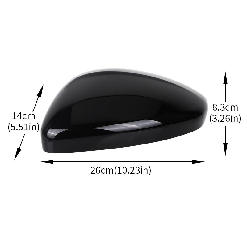 Primed Black/Glossy Black Side Rearview Mirror Cover Shell For Peugeot 308 MK2 2013 2014 2015 2016 2017 2018