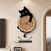 Fun Cat Wall Hanging Clock Decorative Pendulum Style Cute Clock For Home For Bedroom Kids Room Ornament Gift A