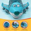 Kids Airplane Toy Bump Go Airplane Toy with Lights Sounds Play Vehicle Toys for Boys Girls Play Airplanes Toys Random Color Doll