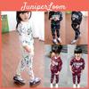 Durable Cotton Blend Toddler Kids Baby Girls Tops And Pants Set For All Seasons