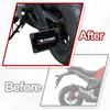 1 Set Universal Side Mount Motorcycle Registration Number License Plate Holder Bracket With LED Light Fender Eliminator