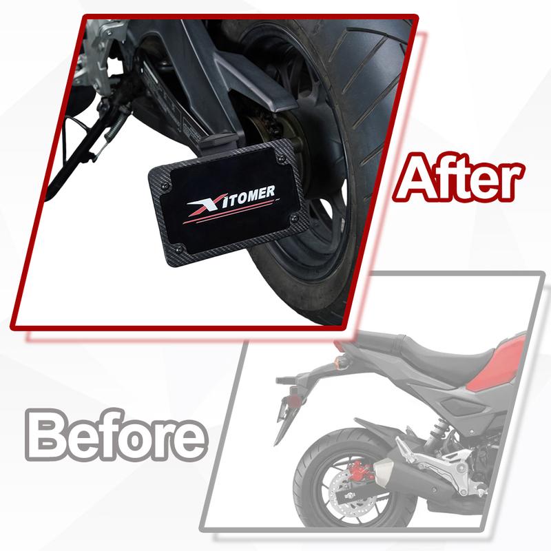 1 Set Universal Side Mount Motorcycle Registration Number License Plate Holder Bracket With LED Light Fender Eliminator