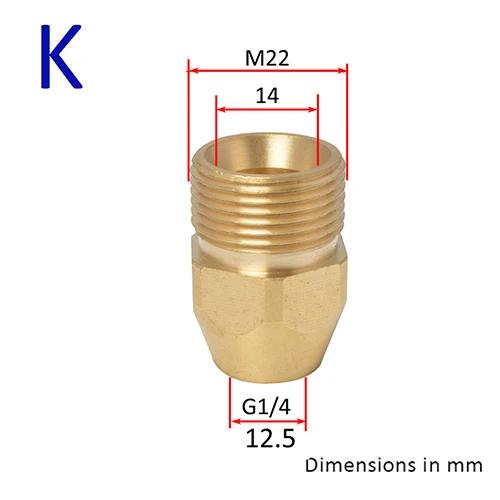 High Pressure Water Gun Connector 1/4 Adapter For Karcher For Nilfisk Snow Foam Lance Nozzle Soap Gun Car Washer Accessories
