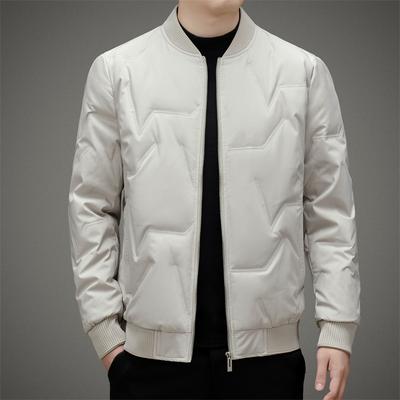 New Autumn and Winter Baseball Collar Down Jacket for Young Men, Short Trendy Simple Down Jacket, Cold-proof Down Jacket