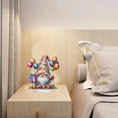 Special Shape Table Top Diamond Painting Ornament Kits Cute Gnome Diamond Painting Desktop Decorations Bedroom Table Decoration