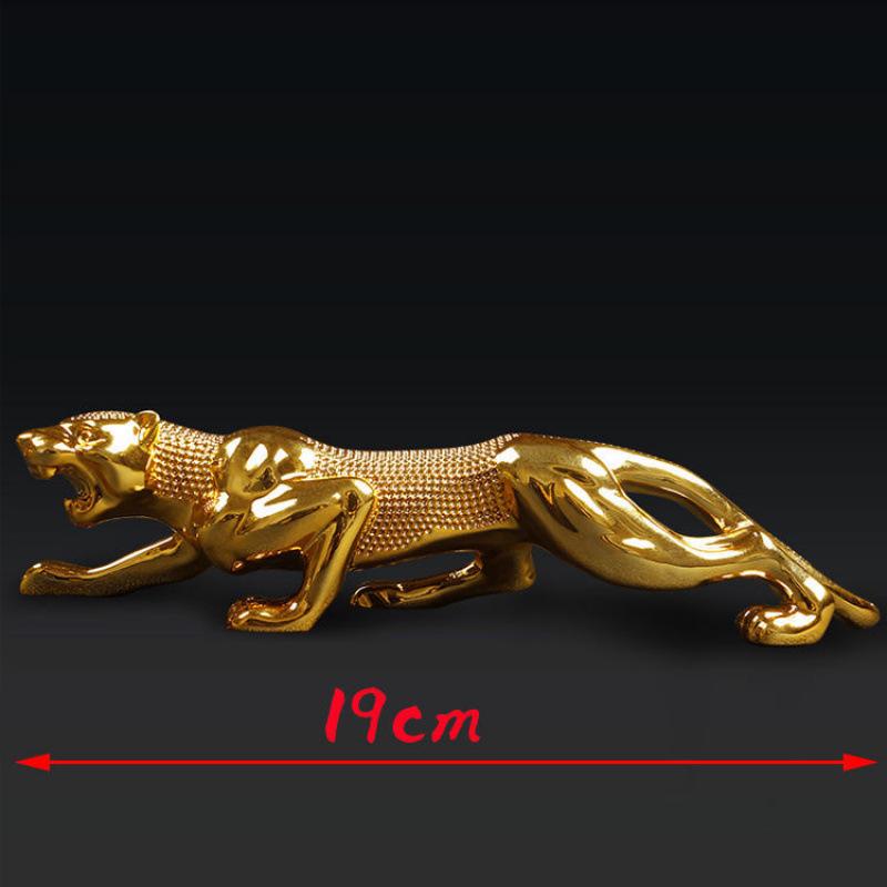 Golden Leopard Car Perfume Ornament: Creative Center Console Decoration for Men