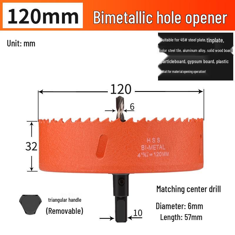 Universal Multifunctional Hole Saw Drill Bit for Wood, Metal, Plastic, and Downlight Installations