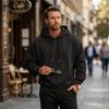 Men's Casual Hooded Long Sleeve Sweatshirt for Everyday Wear