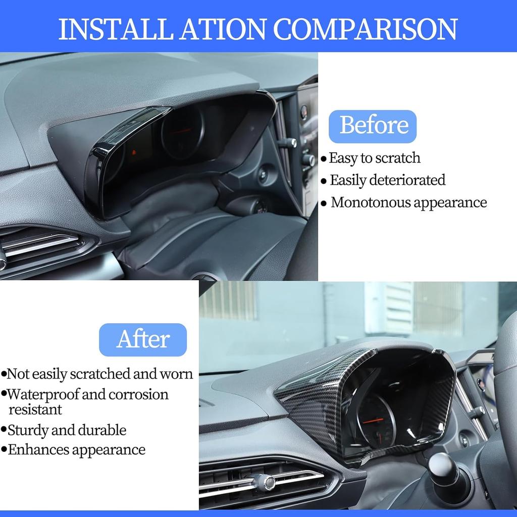 Dashboard Trim Frame Fit for 2022 2023 2024 Subaru WRX Dash Cover Instrument Panel Dial Trim Cover Frame Dash Panel Frame Interior Trim