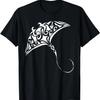 Manta Ray Patterned Design Destroyed Novelty Tee