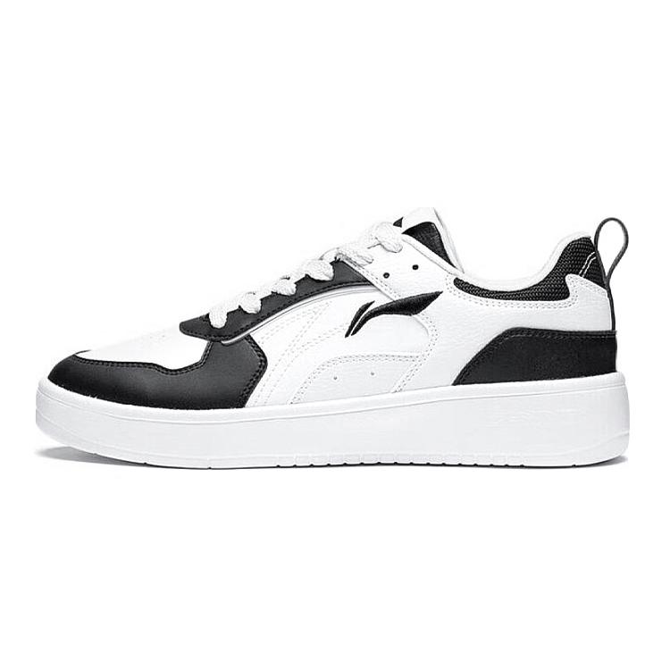 Li Ning Wheat Age Low top Skateboard Shoes Men's White Black AGCT147-5(Team47-)