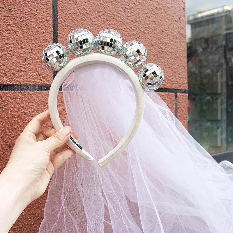 Last Disco Bachelorette Hen Party Veil Cowgirl Groovy Nash Bash Nashville Let’s Go Girls Wedding Bridal Shower Bride To Be Gift