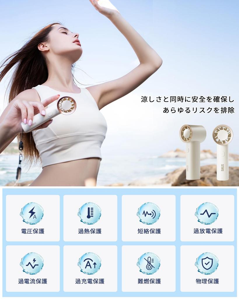 SOTHING Handheld Portable Stepless Airflow 3600mAh RPM Powerful Mini Low Japanese Instruction Heatstroke Heat Gift Fan, Fan, 4-Level Airflow, 1-199