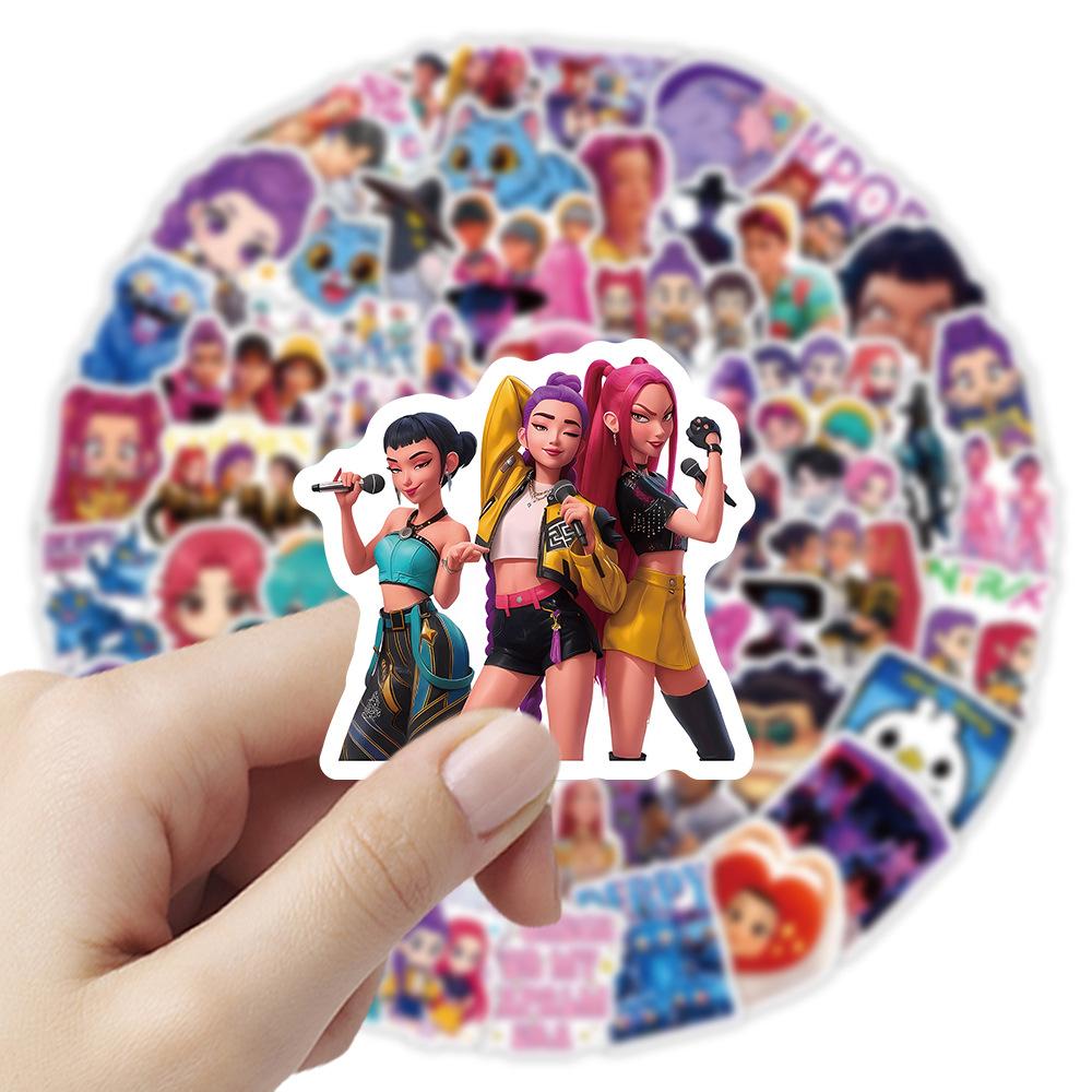 70 KPOP Demon Hunter Stickers Korea, Bright Film Cartoon Stickers Luggage Stickers