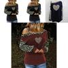 Stylish Women's Leopard Print Cold One Shoulder T-shirt Blouse For Casual Wear