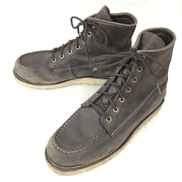 Made in Mexico Goodyear Welted Vibram Sole Leather Lace-up Short Boots US9 27.0 Brown Shoes Vintage(USED)