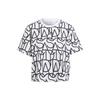 (WMNS) Allover Graphic Boyfriend Tee 'White Black' Women's IC5710