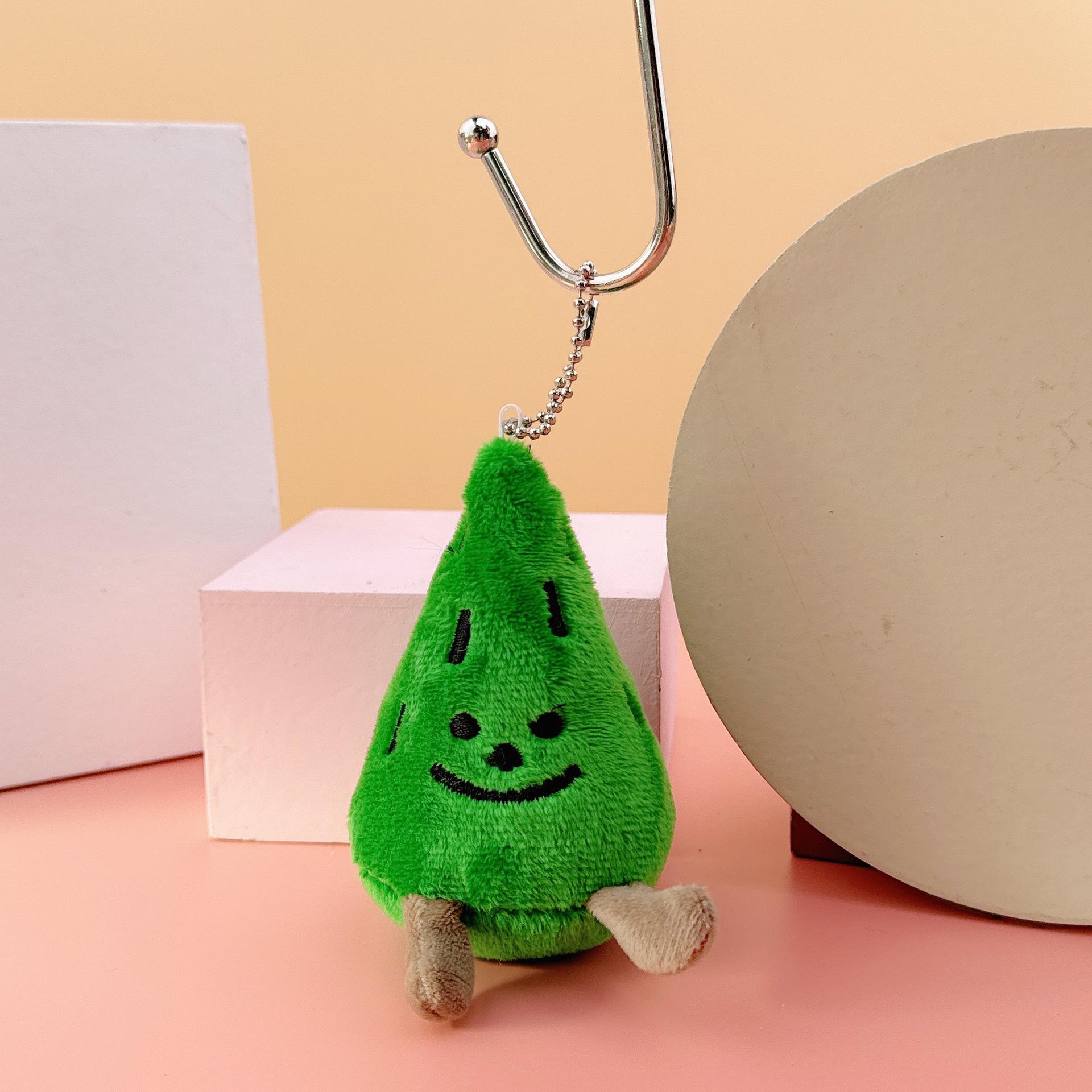 

Зеленая рождественская елка плюшевый брелок-подвеска со смайликом Height 11 cm
