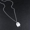 Colares de aço inoxidável triste fantasma halloween pingente colar corrente moda colar para mulheres homens jóias amigos melhores presentes