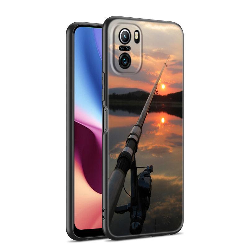 Hunter Man Fishing Dog Phone Case For Xiaomi Mi POCO X3 NFC GT M4 M3 12 11T 10T Pro A3 11 Lite NE 5G 12X 11i F3 Soft Black Cover