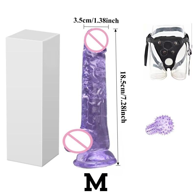 Realistic Black Wear Strap On Anal Plug G-Spot Masturbators Suction Cup Big Penis Butt Plug Long Dick Adult Sex Toy for Women18+