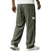 Men's Cotton Linen Casual Pants with Pockets Color Breathable Trousers for Summer