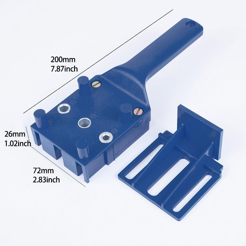 ABS Kunststoff Schnell Holz Dübel Jig Handheld Tasche Loch Jig System 6 8 10mm Bohrer Locher für Zimmerei Dübel Verbindungen