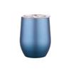 Cute Full Color Sprayed Office Vacuum Flask Coffee Mugs 10oz Double Wall Steel Egg Shape Water Cups