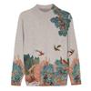 Maglione di Lana Caldo da Donna Mamma di Mezza Età Autunno Inverno Top a Collo Semi Alto