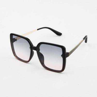 Unisex Sommer Schwarze Quadratische Sonnenbrille