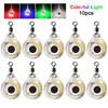 10-50Pcs Fishing Lure Light Mini Eye Shape Deep Drop Underwater Fishing Squid Fishing Bait Luminous Lure Attraction For Fishing
