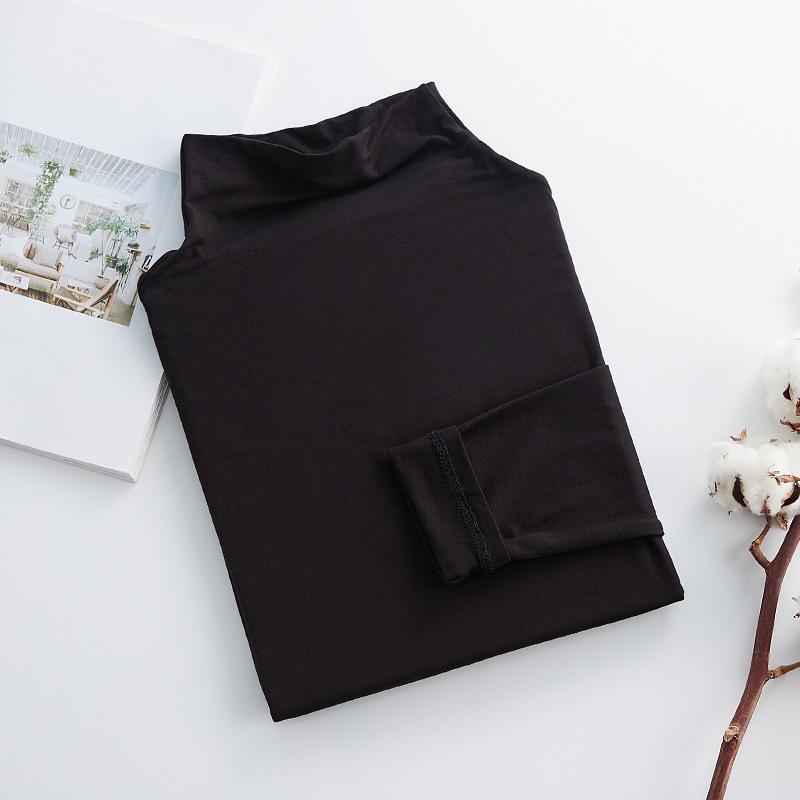 

Women s 2023 Autumn High Collar Modal Long-Sleeve Slim Fit Top XL