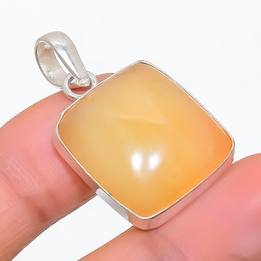 

Orange Aventurine Gemstone 925 Steling Silver Jewelry Pendant 1.38 SU-9625