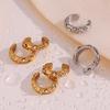 MamacitaSlay 18K Gold Plated Stainless Steel C-shaped Clip Earrings Party Creative Waterproof Jewelry Women's Simple Accessories