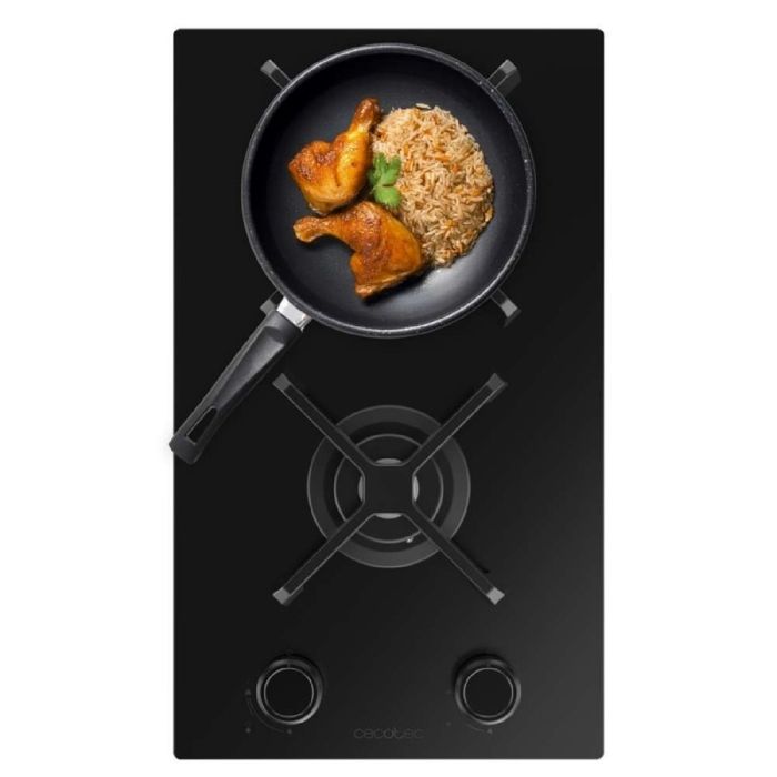 Plaque de Cuisson au Gaz 2 Feux Bolero Squad G 2400S Nano Glass Cecotec