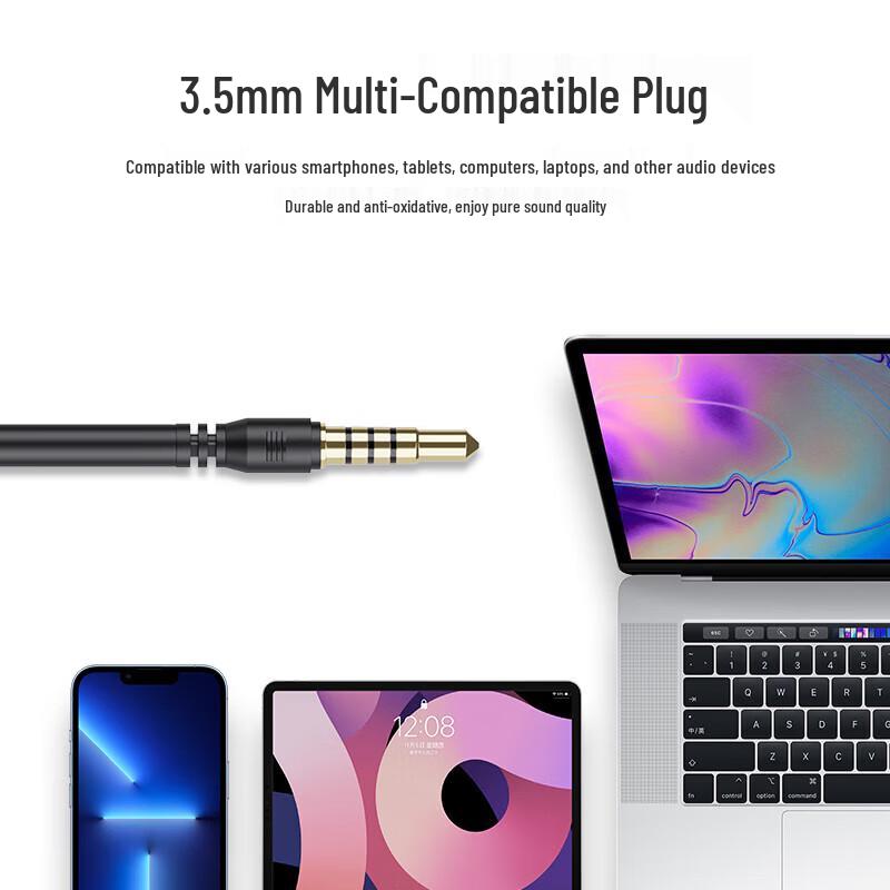 Kowu Wired Over-Ear Headset with Microphone