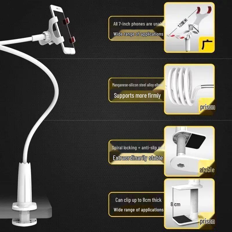 Adjustable Gooseneck Phone Holder for Bedside & Dorm