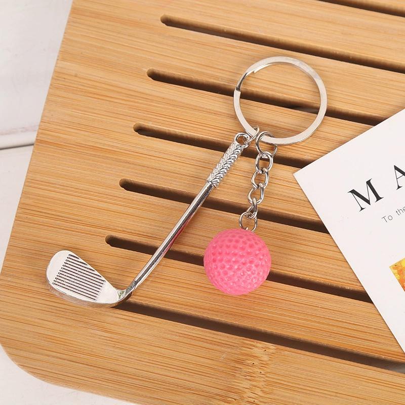 1PC Golf Ball for Kids Gifts Key Ring for Sport Lovers Key Holder Mini Metal Keychain Key Chain