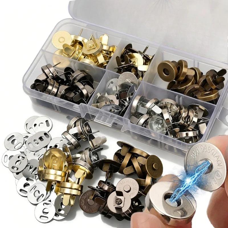 Metal Magnetic Snap Fasteners for Bags, Wallets, Coats & Luggage