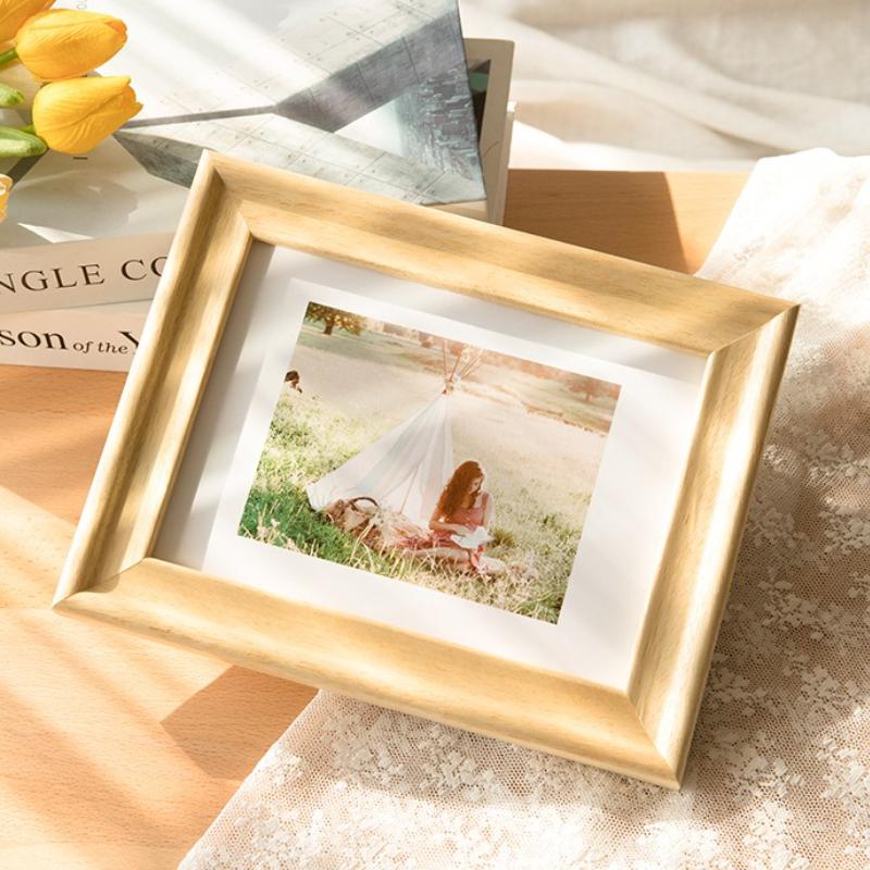5/6/7/8/10/12-inch Simple Solid Wood Photo Frame Creative Setting Table Suitable for Office Bedroom Living Room Wall Hanging