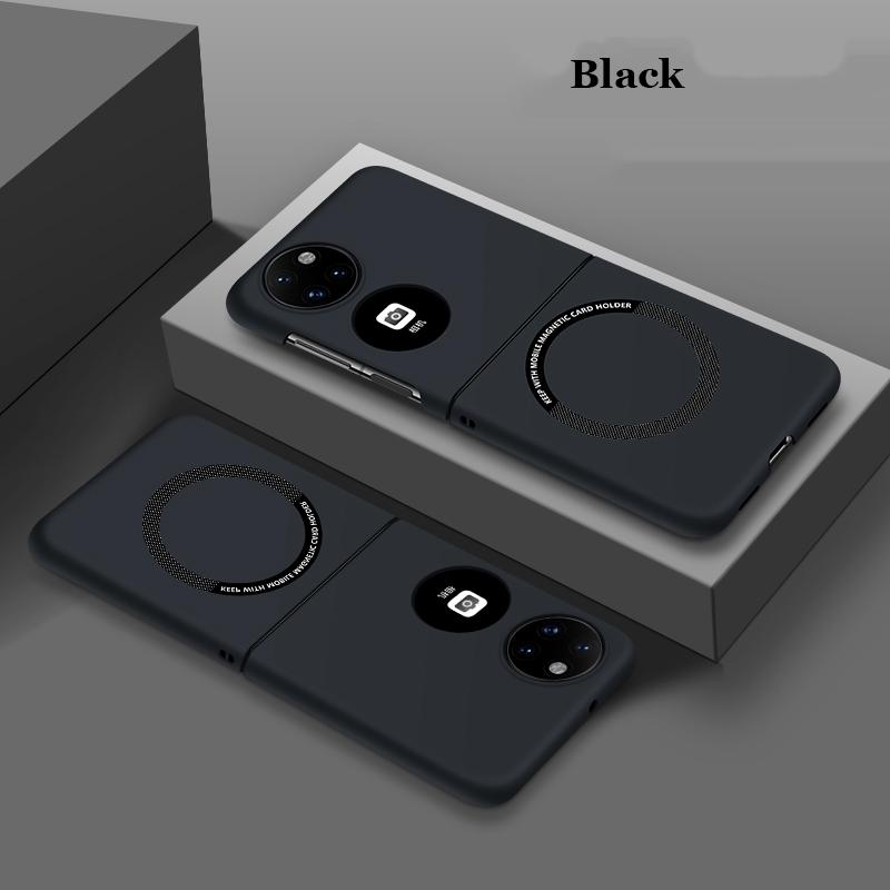 Matte Magnetic Anti-fingerprint PC Case For Huawei P50 Pocket 2 Car adsorption Shockproof Back Cover Shell