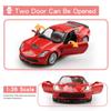 Chevrolet Corvette C7 Grand Sport Simulation Diecast & Toy Vehicle Pull Back Car & Doors Open RMZ City 1:36 Alloy Supercar Model