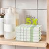 6/12Pcs Kitchen Towels, HOOHNICE, Classic Plaid Dish Towel Scouring Pad