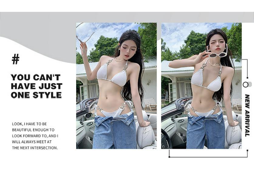 New Sexy Split Triangle Swimsuit for Women – Fairy Style Sleeveless Hot Spring Bestseller