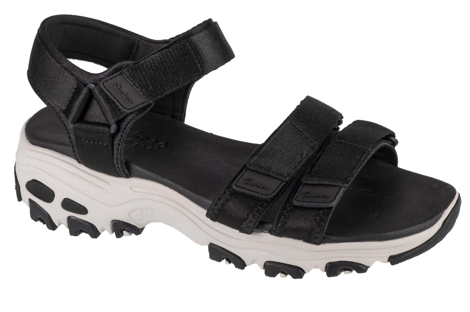 Skechers D'Lites - Fresh Catch, Sandali neri da donna 40