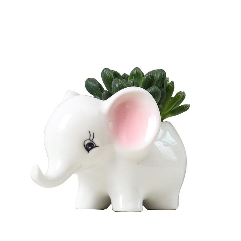Japanese-Style Groceries New Gardening Flower Pots, Creative Office Desktop Potted Plants White Succulent Flower Pots Ceramic